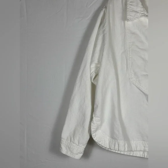 NWOT Anthropologie Pilcro White Linen Oxford Blouse- L - Picture 8 of 14